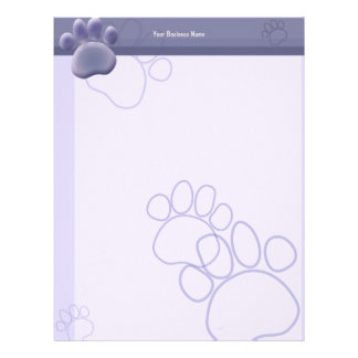 Paw Tracks Veterinarian Business Letterhead 2