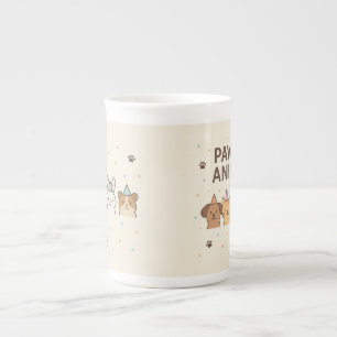 Paw-ty Animal Cute Pet Birthday Bone China Mug