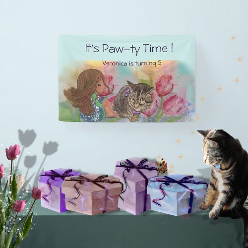 Paw_ty time Birthday welcome banner