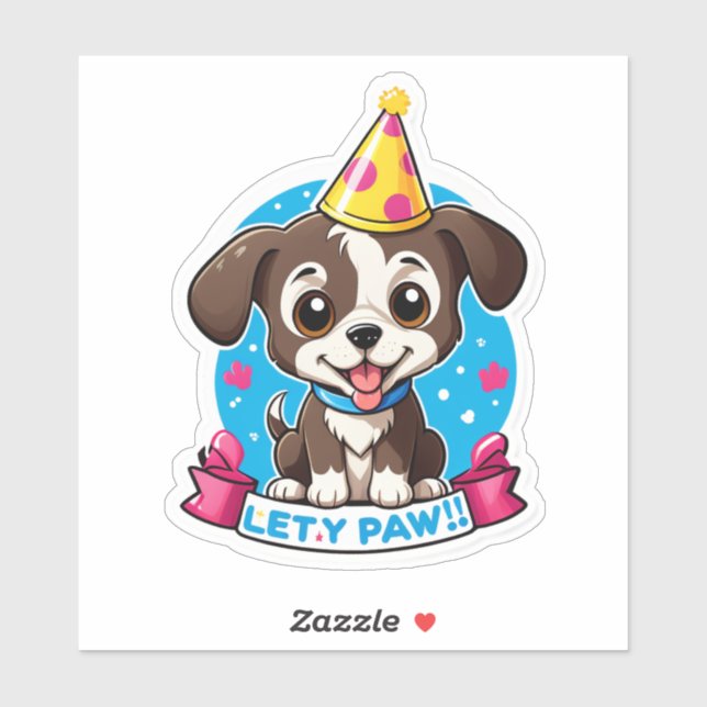 "Paw-ty Time!" (Kids) Sticker (Sheet)