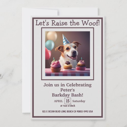 Paw_ty Time The Ultimate Dog Birthday Invitation