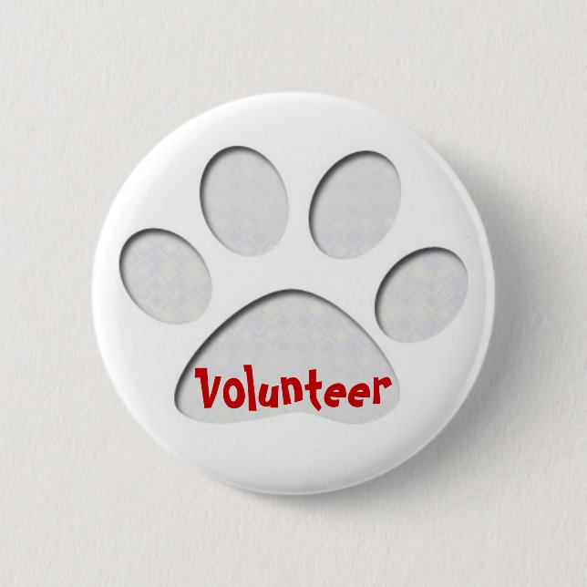 paw, Volunteer Button (Front)