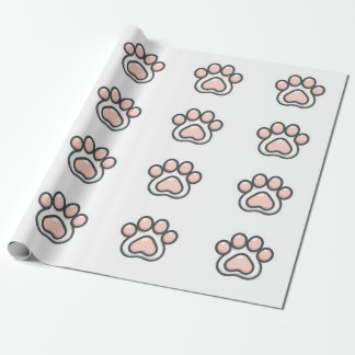 Paw wrapping paper