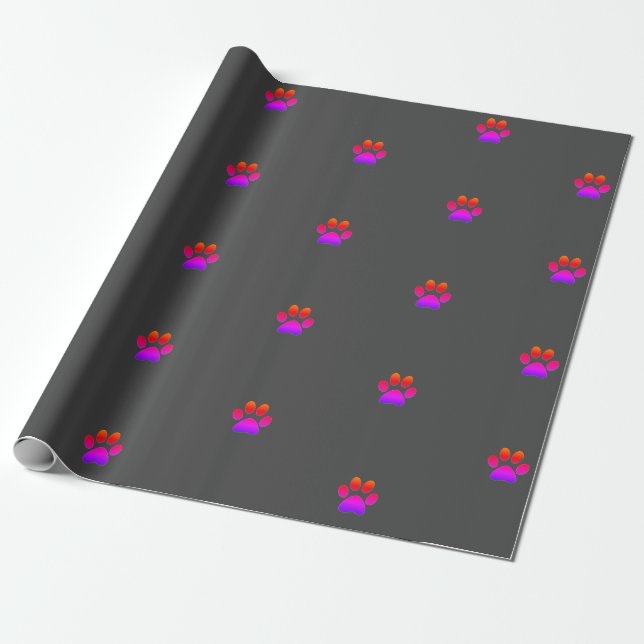 paw Wrapping Paper (Unrolled)