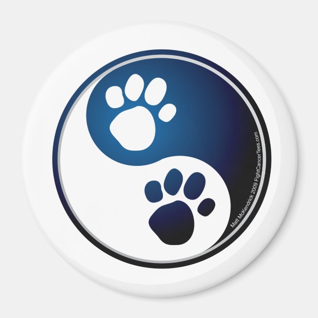 Paw Ying Yang Magnet (Front)