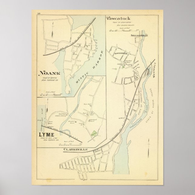 Pawcatuck, Noank, Lyme Poster (Front)