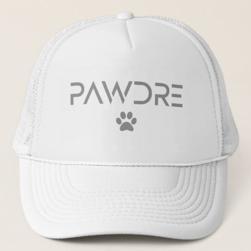 Pawdre Paw print Dog dad  Gifts for New dog owner Trucker Hat