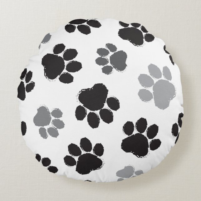 Pawed Round Pillow (Front)