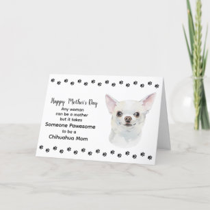 Pawesome Best Chihuahua Dog Mom Mother's Day Holiday Card