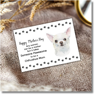 Pawesome Best Chihuahua Dog Mom Mother's Day Holiday Card