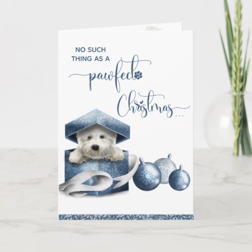 Pawfect Christmas Cute Westie Puppy Fun Christmas Card