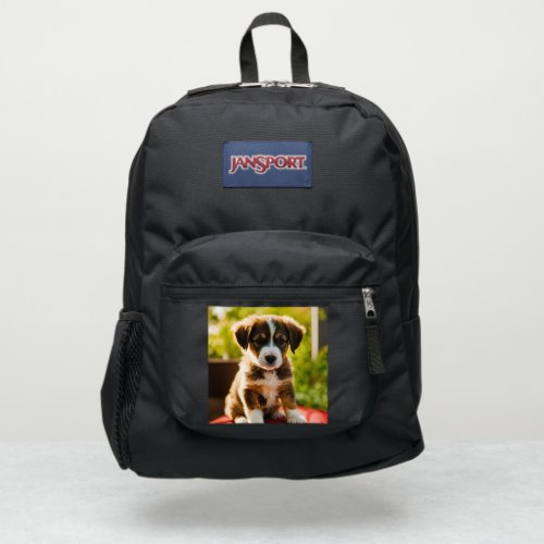 Pawfect Companion Black Backpack with Chic Puppy