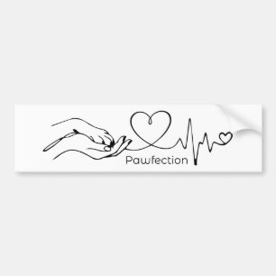 Pawfection One-Line Art – Minimalist Dog Lover Bumper Sticker