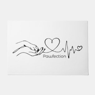 Pawfection One-Line Art – Minimalist Dog Lover Doormat