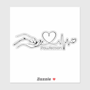 Pawfection One-Line Art – Minimalist Dog Lover Sticker
