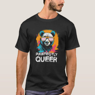 Pawfectly Queer Panda With Sunglasses Demigirl Pre T-Shirt