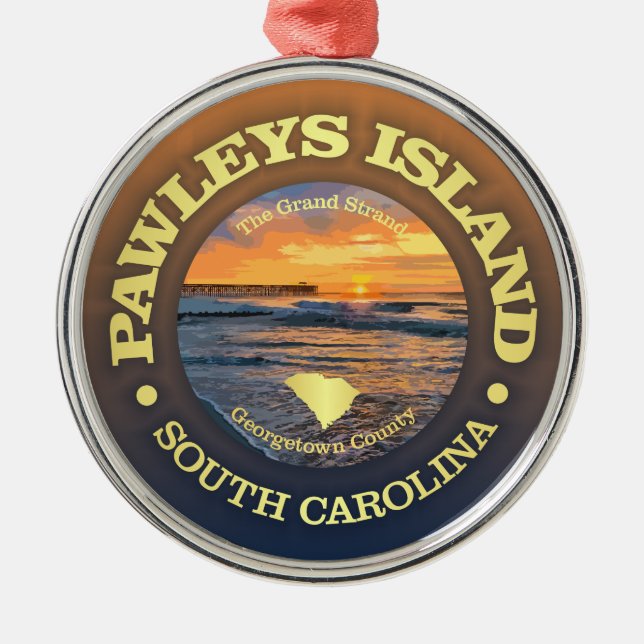 Pawleys Island (C) Metal Ornament (Front)