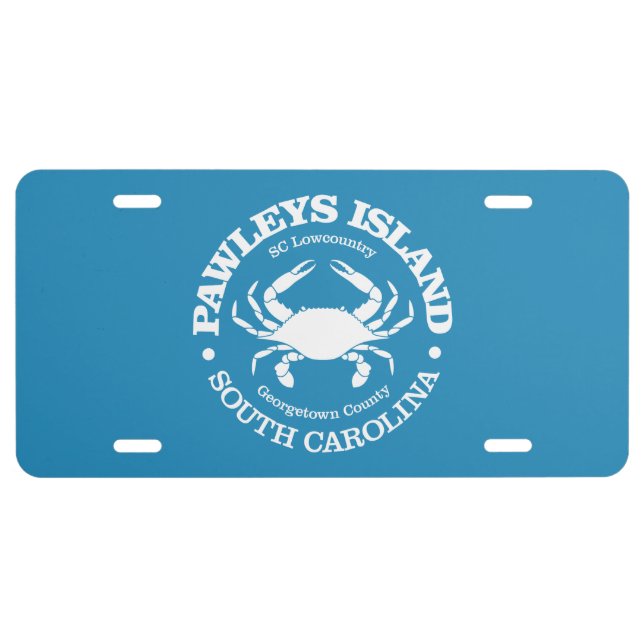 Pawleys Island (crab) License Plate (Front)