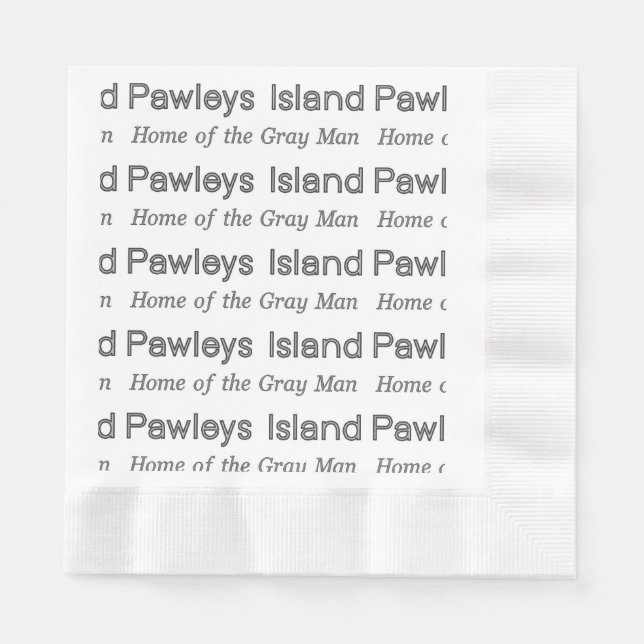 Pawleys Island Gray Man Paper Napkins (Front)