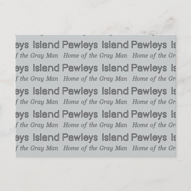 Pawleys Island Gray Man Postcard (Front)