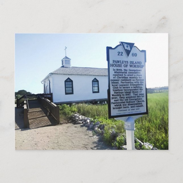 Pawleys Island, SC Community Chapel Postcard (Front)