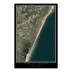 Pawleys Island South Carolina Satellite Poster Map