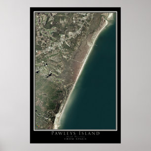 Pawleys Island South Carolina Satellite Poster Map
