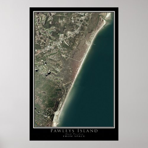 Pawleys Island South Carolina Satellite Poster Map