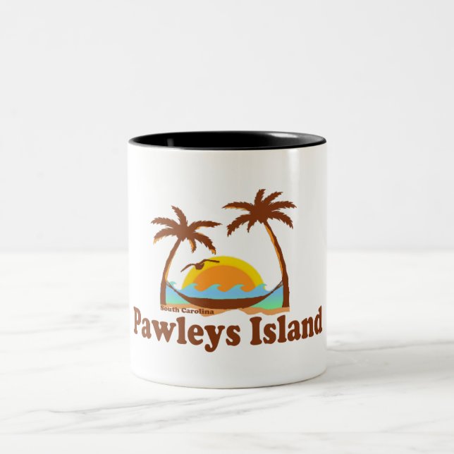 Pawleys Island. Two-Tone Coffee Mug (Center)