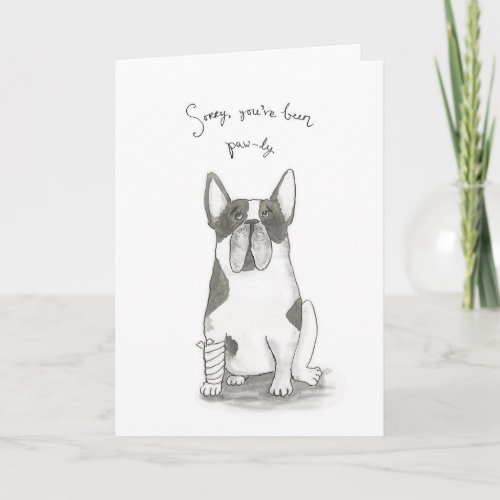 Pawly dog get well card