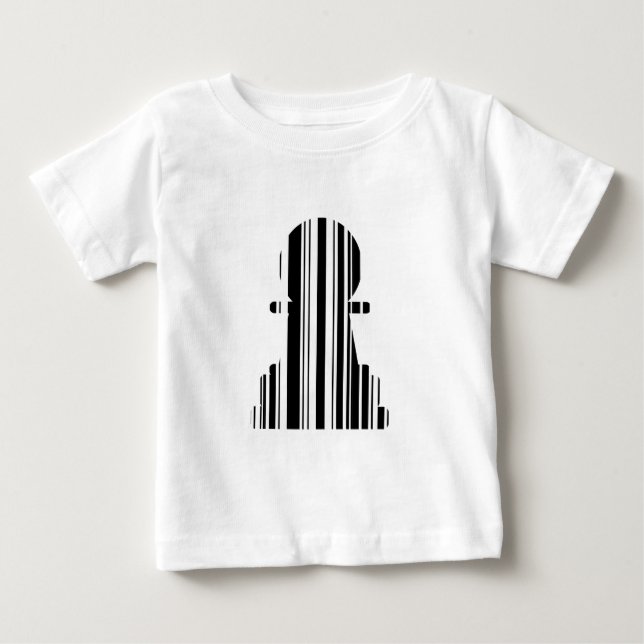 PAWN BAR CODE Chess Piece Pattern Design Baby T-Shirt (Front)