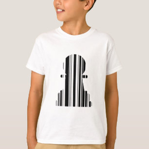PAWN BAR CODE Chess Piece Pattern Design T-Shirt