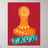 Pawn Chess Piece Poster Wall Art