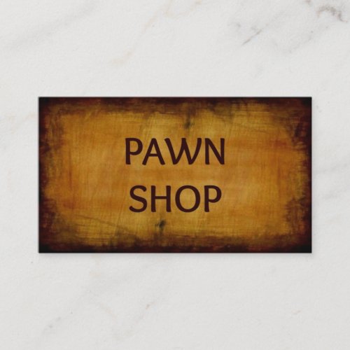 Pawn Shop Antique Brushed Business Card