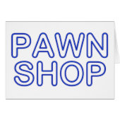 pawn shop : electric sign (Front Horizontal)