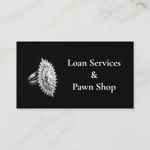 Pawn Shop Loan services lending money broker Business Card