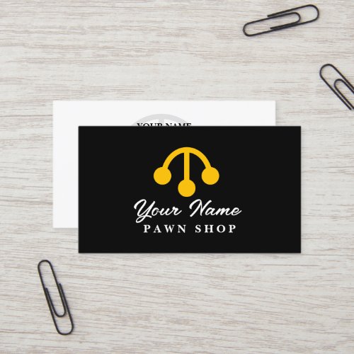 Pawn shop logo symbol business card template