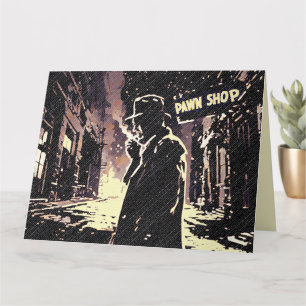 Pawn Shop Retro Urban Gritty Pop Art Style Card