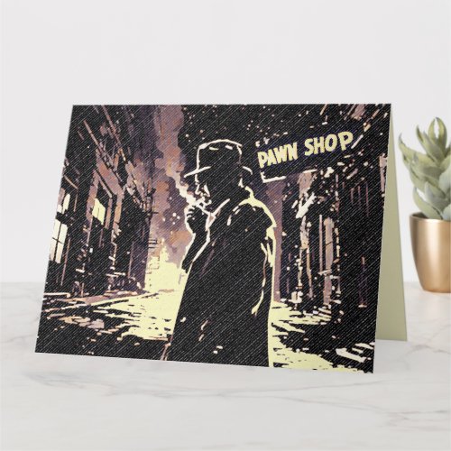 Pawn Shop Retro Urban Gritty Pop Art Style Card