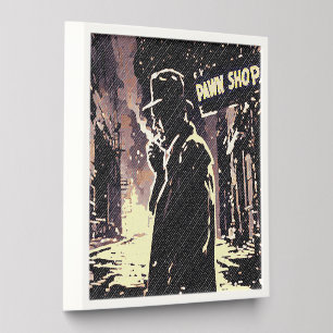 Pawn Shop Retro Urban Gritty Pop Art Style Peel And Stick Photo Tile