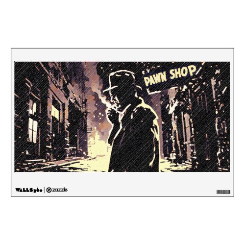 Pawn Shop Retro Urban Gritty Pop Art Style Wall Decal