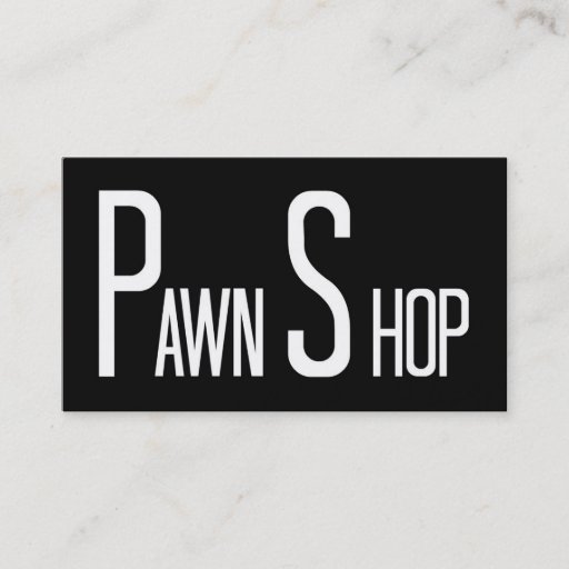 Customizable Pawn Shop Word Business Card