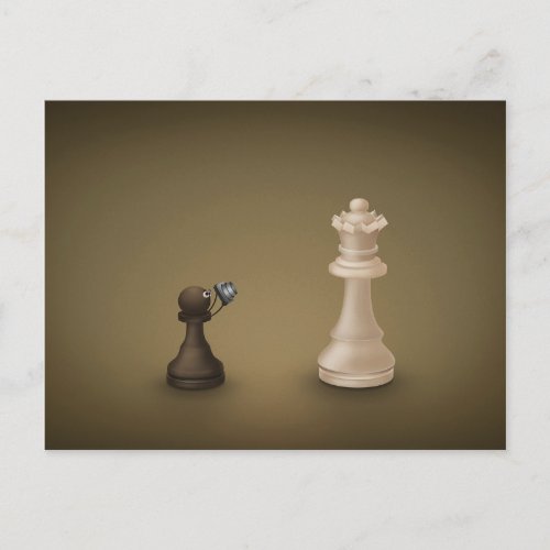 Pawn takes Queen Postcard