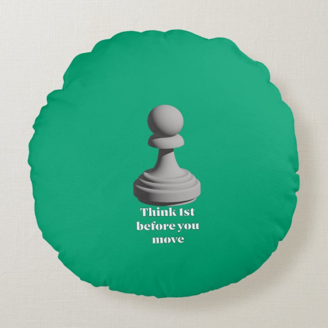 Pawn_Think_1st Round Pillow (Front)