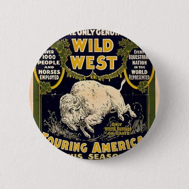 Pawnee Bill Shows Wild West Pinback Button (Front)