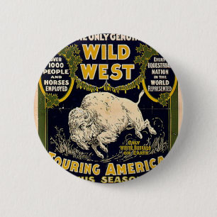 Pawnee Bill Shows Wild West Pinback Button