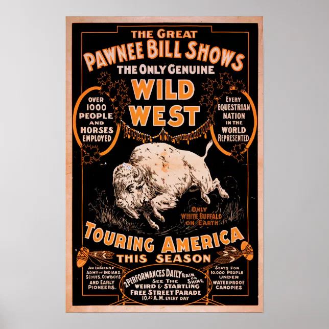 Pawnee Bill Wild West Show Poster | Zazzle
