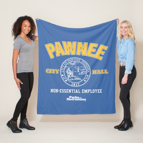 Pawnee City Hall Non_Essential Employee Fleece Blanket