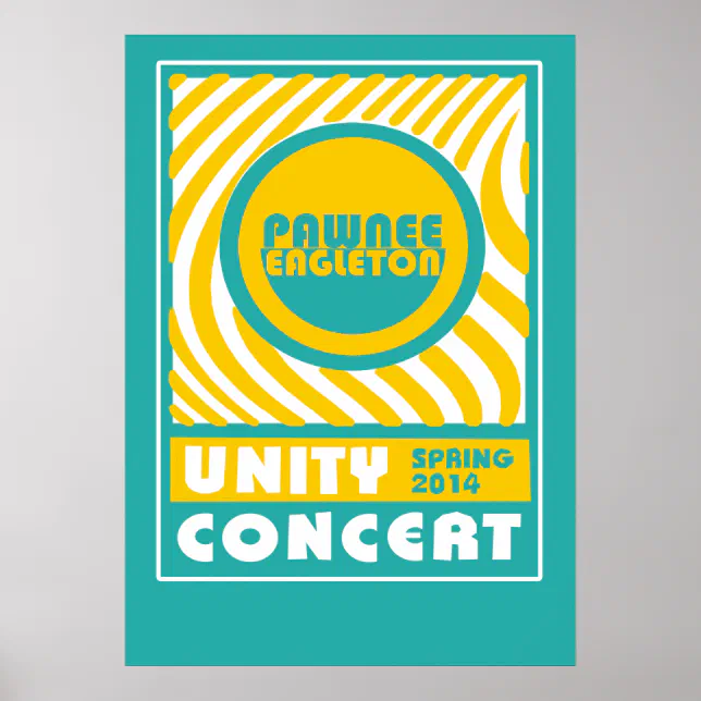 PAWNEE EAGLETON UNITY CONCERT POSTER Zazzle