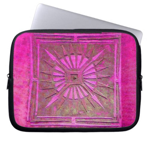 PAWNEE MORNING STAR  PinkBlackFuchsia Laptop Sleeve